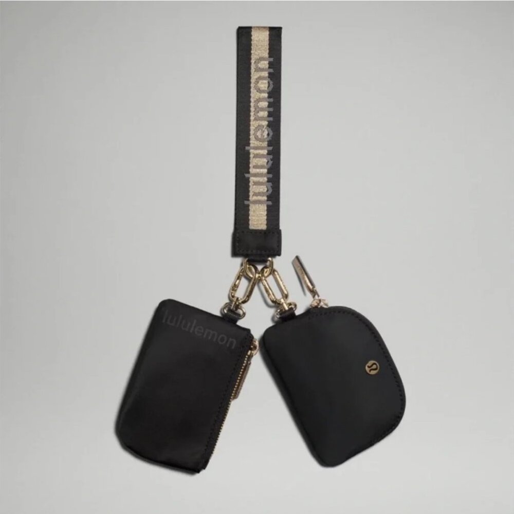 NWT Lululemon Dual Pouch Wristlet Wordmark